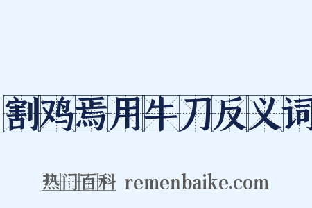 割鸡焉用牛刀反义词是什么意思的图片
